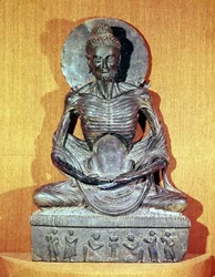 Sittande Buddha i meditation, grekisk-buddhistisk stil, 1:a-4:e århundradet